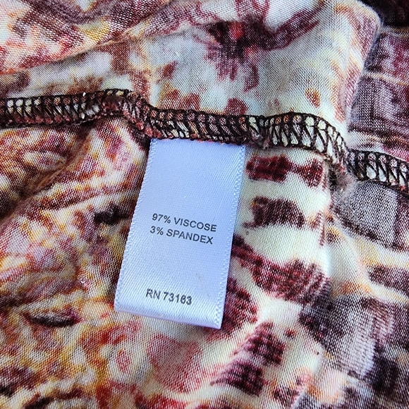 Spense Dress Women Sleeveless Red Brown Floral V-Neck Maxi Sheath Stretch Sz S - Picture 9 of 10